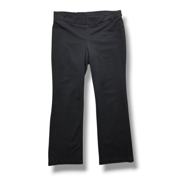Pure Jill Straight Pant Womens Medium Black Pull On Mid Rise - Picture 1 of 10
